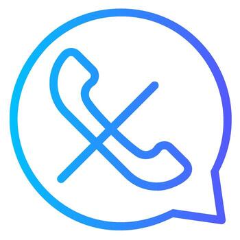 No llamada degradado icono vector