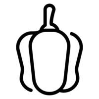 Bell pepper line icon vector