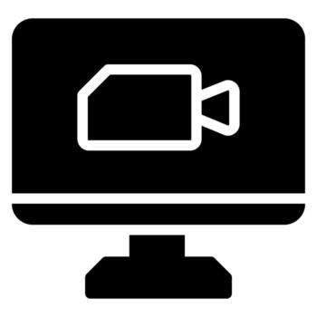 monitor glyph icon vector