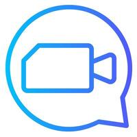 video gradient icon vector