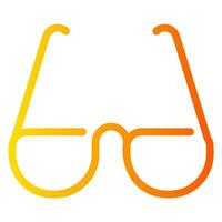 icono de gradiente de gafas vector