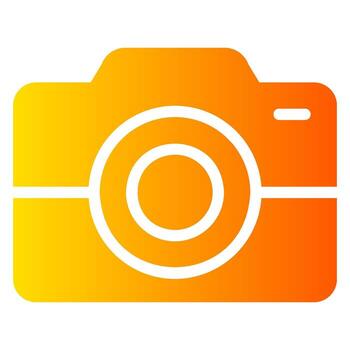icono de degradado de cámara de fotos vector
