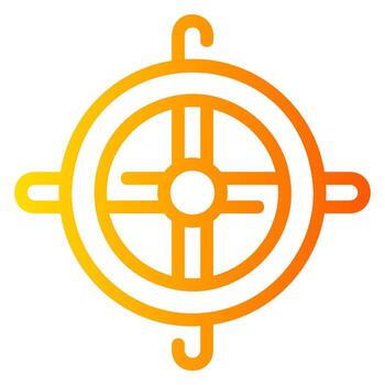 timón degradado icono vector