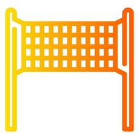 volleyball net gradient icon vector