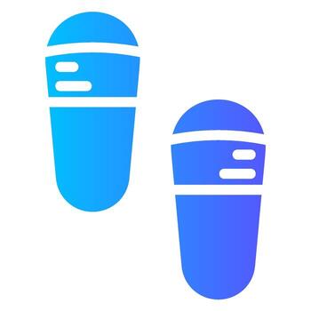 slippers gradient icon vector