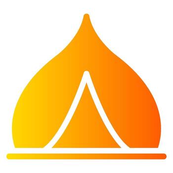 tent gradient icon vector