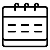 icono de línea de calendario vector