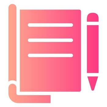 writing gradient icon vector