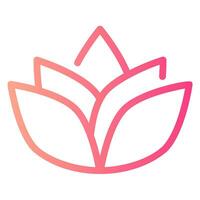 lotus gradient icon vector