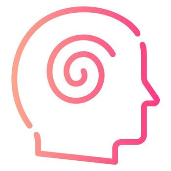 meditación degradado icono vector