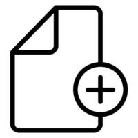 Add File line icon vector