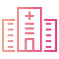 hospital gradient icon vector