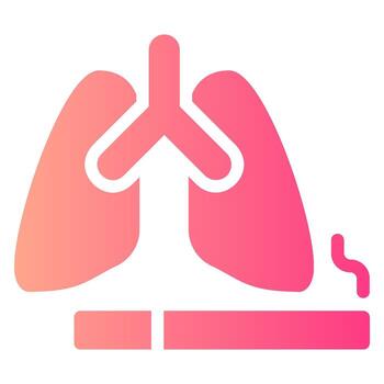 icono de gradiente de fumar vector