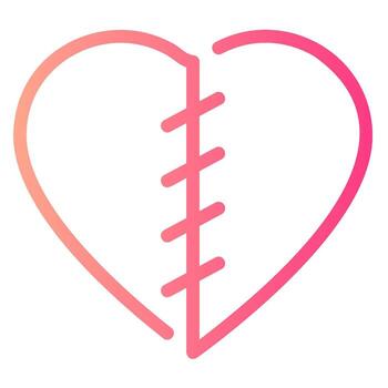 icono de gradiente de corazón vector