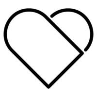 heart line icon vector