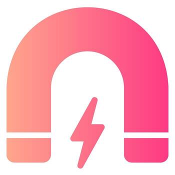 magnet gradient icon vector