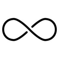 infinity line icon vector