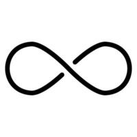 infinity line icon vector