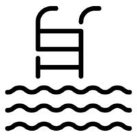 swimming pool line icon vector