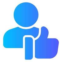 best customer experience gradient icon vector
