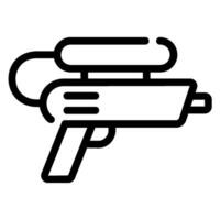 water gun line icon vector