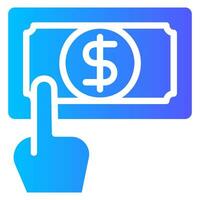 money gradient icon vector