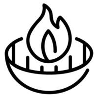 barbecue line icon vector