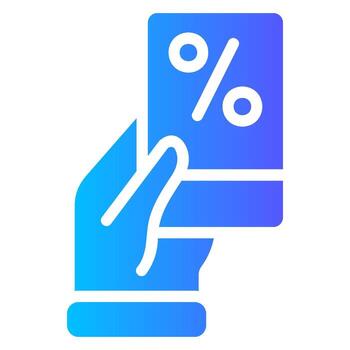 icono de gradiente de descuento vector