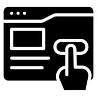 website glyph icon vector