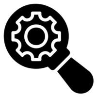 advanced search glyph icon vector