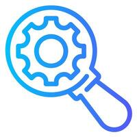 advanced search gradient icon vector