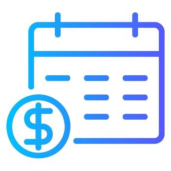 suscripción degradado icono vector