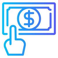 money gradient icon vector