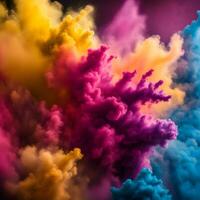 Pretty   lovely powder explosion art. Generative AI photo