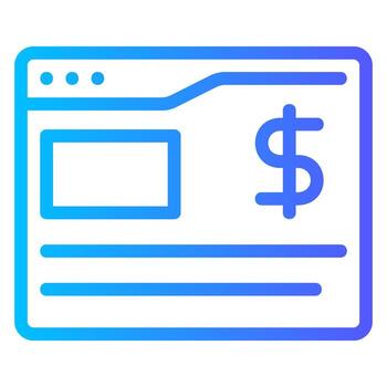 suscripción degradado icono vector