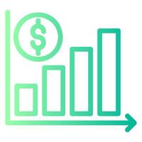 chart gradient icon vector