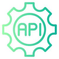 api gradient icon vector