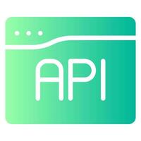 api gradient icon vector