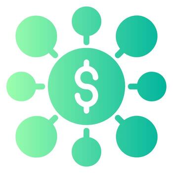 network gradient icon vector