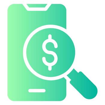 icono de gradiente de búsqueda vector