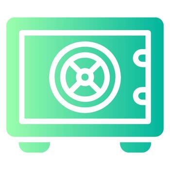 depositar caja degradado icono vector