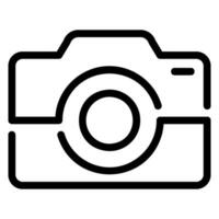 icono de línea de cámara de fotos vector