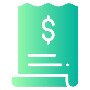 factura degradado icono vector