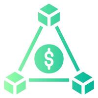blockchain gradient icon vector