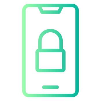 secure gradient icon vector