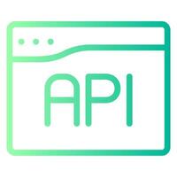api gradient icon vector