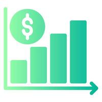 chart gradient icon vector