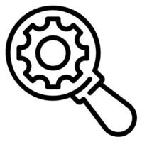 advanced search line icon vector