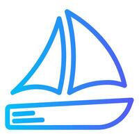 sailboat gradient icon vector