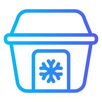 hielo caja degradado icono vector